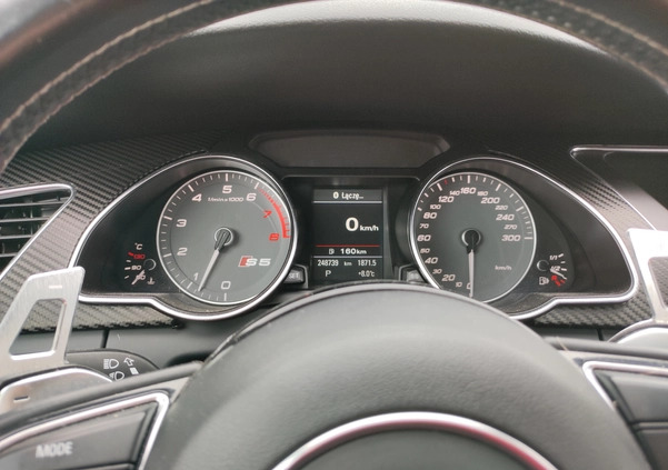 Audi S5 cena 74900 przebieg: 248000, rok produkcji 2011 z Resko małe 232